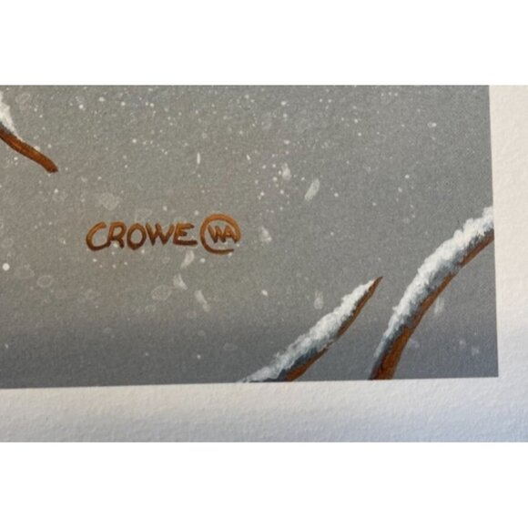 Phillip Crowe Snowy Refuge Signed Limited Edition Offset Lithograph Print - Picture 11 of 12